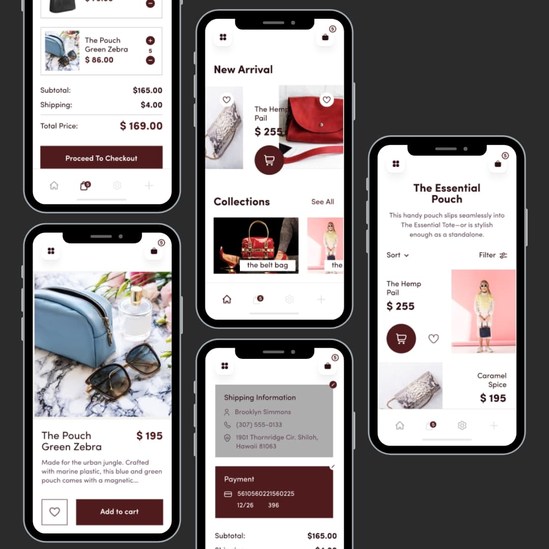 Luxury Handbag E-Commerce Mobile App